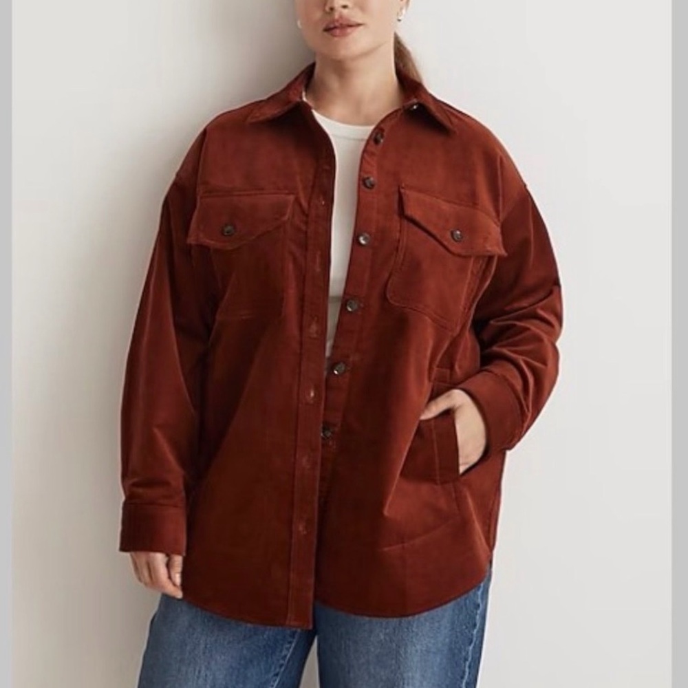 Madewell Plus Corduroy Twill Oversized Shirt-Jacket - Picture 3 of 3